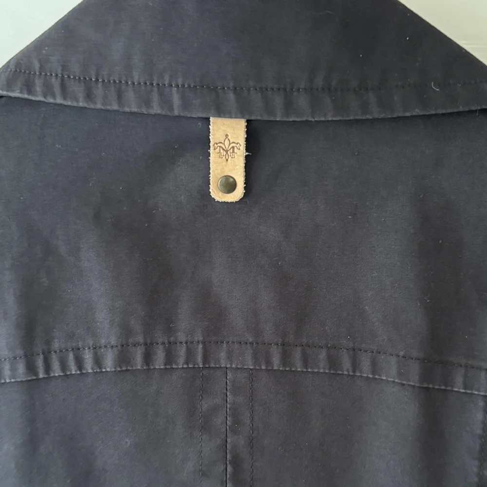 Mackage Women's Black Trim Leather Trench Coat - Picture 6 of 16